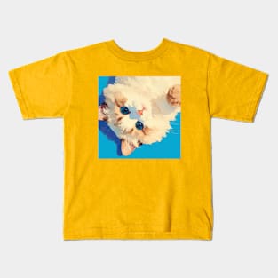 Blue-eyed Fluff V Kids T-Shirt